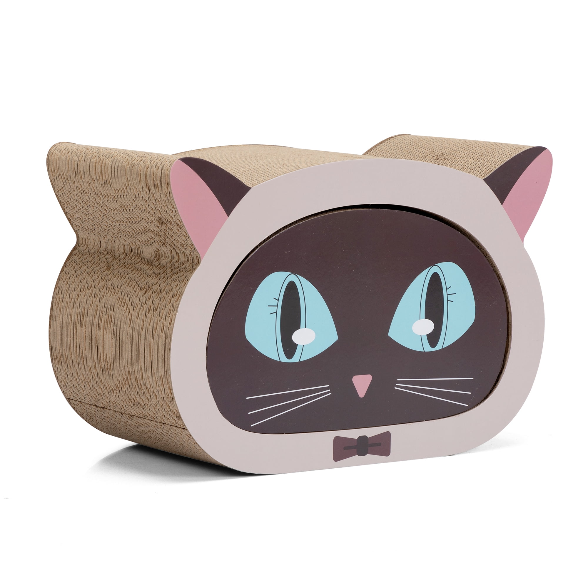 Pefilos 18" Cat Scratching Cardboard for Indoor Cats, Cat Scratcher Lounge, Scratch Pad Toys with Catnip, Brown Pefilos 18" Cat Scratching Cardboard for Indoor Cats, Cat Scratcher Lounge, Scratch Pad Toys with Catnip, Brown