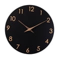 thumbnail image 3 of Reloj de pared minimalista silencioso sin tictac, decoración de pared de 10 pulgadas Negro, 3 of 9