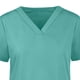 thumbnail image 5 of Puntoco Blusa de manga corta con cuello en V para mujer Uniforme de trabajo Color sólido con bolsillos Blusa Puntoco Puntoco-3186, 5 of 5
