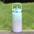 thumbnail image 4 of Mosey 2000ml Straw Bottle with Time Marker Gradient BPA Free Top Motivational Fitness Sports Water Bottle, 4 of 5