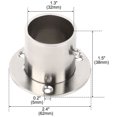 thumbnail image 2 of Unique Bargains Stainless Steel Cabinet Closet Rod Bracket Holder Flange Socket 32mm Dia 2 Pcs, 2 of 6