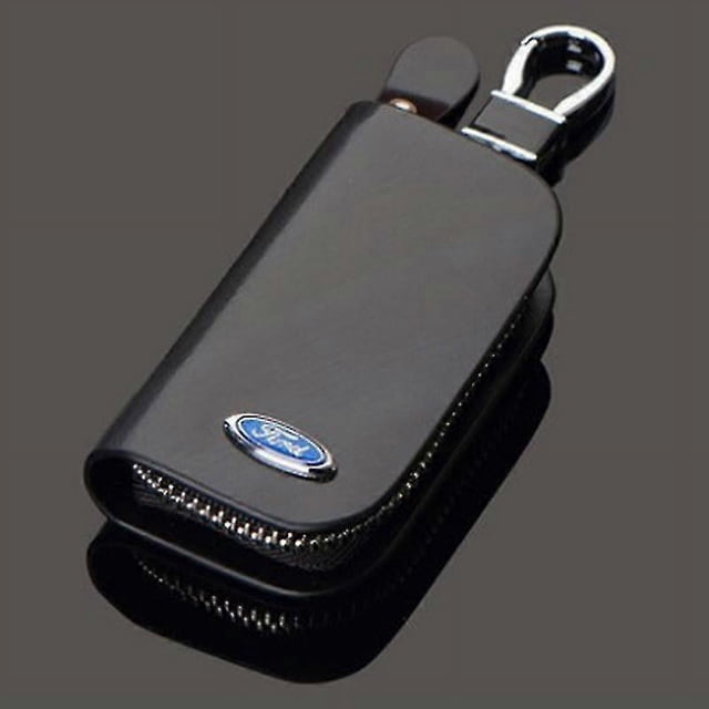 Leather Ford Keyfob Keychain Key Case Wallet Bag Remote Control Case Cover Coin Holder Zipper Bag