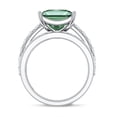 thumbnail image 3 of Rosec Jewels 2 Carat Lab Grown Green Diamond Engagement Ring with Band - IGI Certified Princess Cut Wedding Ring Set - VS1 Quality, 14K White Gold, US 6.00, 3 of 9