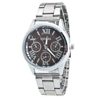 Geneva Yellow Gold Tone Classic Men's Faux Chronograph