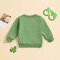 thumbnail image 4 of Hpapadks Boys Sweatshirts Saint Embroidered Round Neck Long Sleeve Fresh Sweater Tops Girls Hoodie Green 2-3 Years, 4 of 7