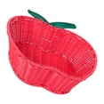 thumbnail image 3 of HEATSHAKING Woven Storage Basket 1Pack Red Apple Shape for Home and Kitchen, 3 of 7