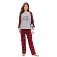 thumbnail image 4 of iHapHap Matching Family Pajamas Red Plaid New Year Graphic Sleepwear Set, Womens XL, 4 of 6