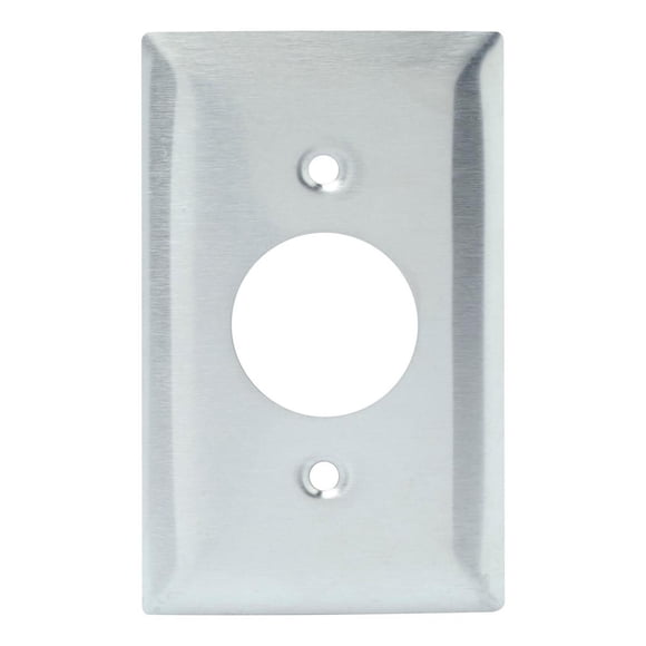 Placa Para Receptáculo Leviton Acero Inoxidable Plata 10.6X7