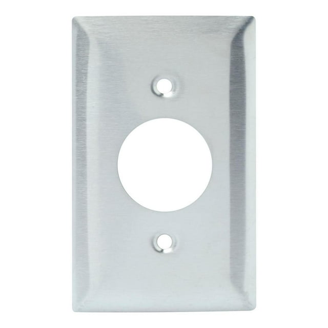 Placa Para Receptáculo Leviton Acero Inoxidable Plata 10.6X7