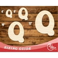 thumbnail image 3 of Unfinished Wood Groovy Q Font Shape 14" / 1/8", 3 of 3