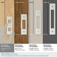 thumbnail image 3 of Amerock Medora 3-11/16 inch (94mm) Length Rectangle Satin Nickel Cabinet Knob Backplate, 3 of 6