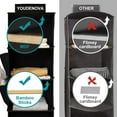 thumbnail image 6 of YOUDENOVA Hanging Closet Organizer, 6-Shelf Cloth Hanging Storage with Side Pockets,Black, 6 of 9