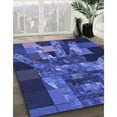 thumbnail image 3 of Ahgly Company Machine Washable Indoor Rectangle Transitional Denim Dark Blue Area Rugs, 5' x 7', 3 of 7