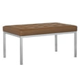 thumbnail image 4 of Studio Designs Home Lintel 35" Wide Bonded Leather Bench, Caramel, 4 of 9