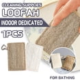 thumbnail image 4 of Loofah Sponge Scrubber, Natural Loofah Pad With Hanging Loop For Dishwashing, Pot Scrubbing, Body Exfoliating, Square Shape Approx 4.3X2.8 Inch Beige Color - Includes Storage Bag, 4 of 8