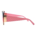 thumbnail image 4 of Women's Sunglasses Studded Oversized Square Mono Lens Fashion UV400 Pink, Pink, 4 of 5