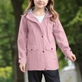 thumbnail image 2 of UYYX Toddler Jackets For Girls Toddler Rain Coat Girl Winter Coats Heavyweight Hooded Jacket Kid Snow Outwear 9-10 Years, 2 of 6