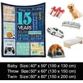 thumbnail image 6 of 15 Year Old Boys Gifts Ideas - Birthday Throw Blanket for Boys 15th Birthday Gifts for Boys Blue Kids Blankets for Boys Birthday Gifts for Boys Toddler Blanket Flannel Blanket for Kids, 60" x 80", 6 of 6