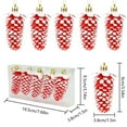 thumbnail image 3 of YOHAVEN 5-Piece Christmas Pinecone Ornament Set Hanging Decorations for Tree Table Centerpiece Garland Holiday Seasonal Xmas Decor Home Christmas Decor Indoor Winter Decor Front Door Decorations, 3 of 6