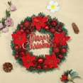 thumbnail image 4 of Artificial Christmas Wreath with Flowers and Balls, Pre-Decorated Xmas Wreath for Front Door, Wall, and Holiday Party, Indoor Outdoor Winter Decoration, 4 of 8