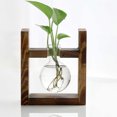 thumbnail image 1 of XWSHYW Decoraciones para El Hogar Jarrón Transparente y Marco de Madera para Plantas Hidropónicas, Decoración para Cafetería, 1 of 2