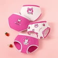 thumbnail image 4 of 4-Pack Kids Girls Soft Cotton Underwear Breathable Comfort Panty Briefs Toddler Undies 2-9 Years, 4 of 7
