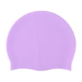 thumbnail image 2 of Silicone Swim Cap for Women & Men, Vibrant Lightweight Swimming, Non-Slip, Easy Wear, Removal, Protects Hair Purple, 2 of 7