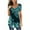 Light Blue, variant on Pntutb Womens Plus Size Fashion V-Neck Gradient Printed Tunic Tops Buttons Short Sleeve T-Shirt Light Blue S