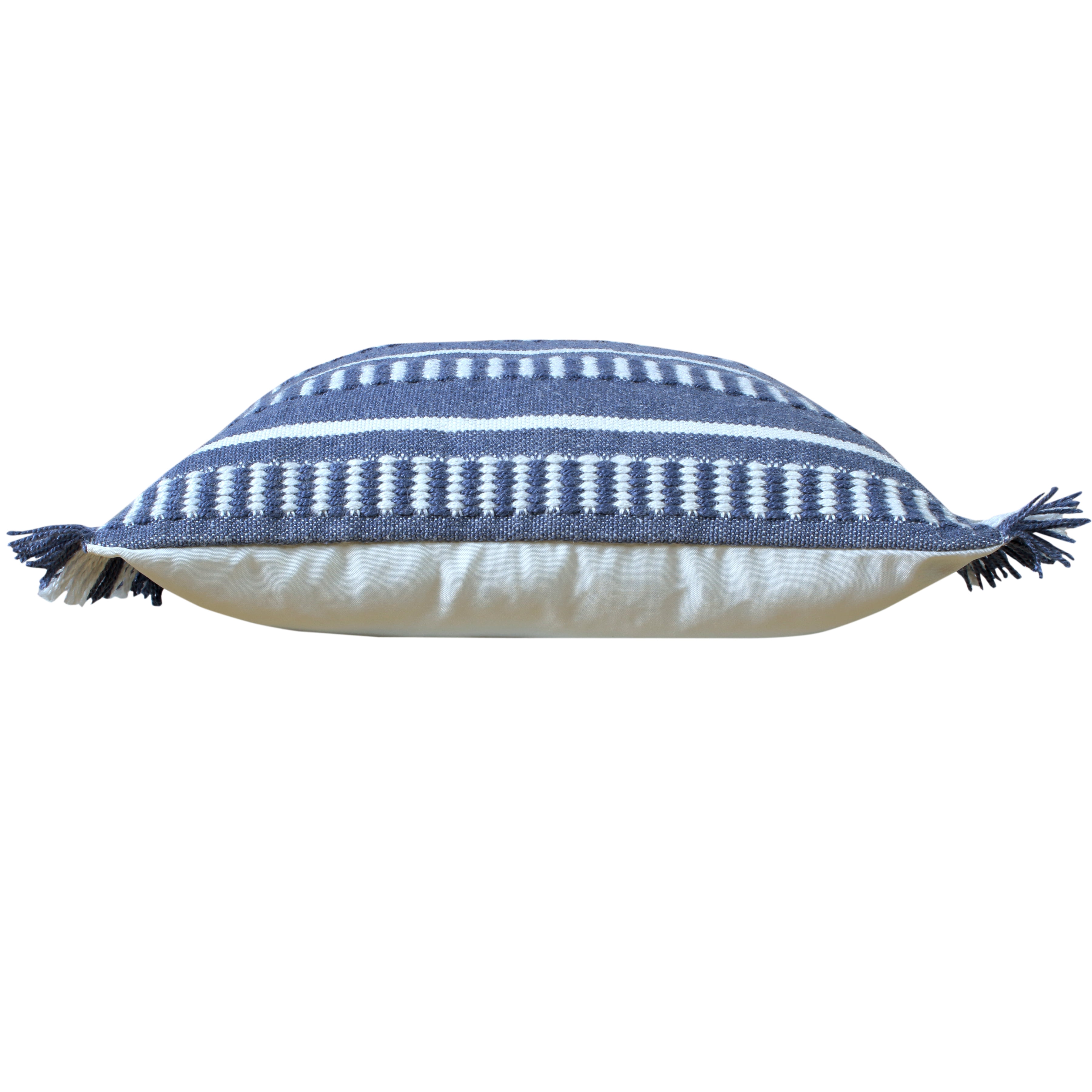 Ox Bay Bailey 20" x 20" Navy/White Striped Indoor/Outdoor Adult Decorative Throw Pillow