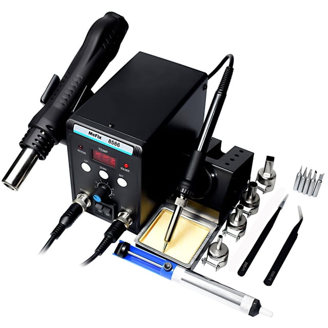 Estación de soldadura MeFix 8586, plancha eléctrica 2 en 1, SMD Rework