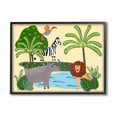 thumbnail image 4 of Stupell Industries Whimiscal Wild Animals Botanical Wildlife Collage Graphic Art Black Framed Art Print Wall Art, 20x16, by Regina Moore, 4 of 5