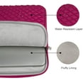 thumbnail image 5 of RAINYEAR 15.6 Inch Laptop Sleeve Diamond Foam Shock Resistant Neoprene Padded Case Fluffy Lining Zipper Cover Carrying Bag Compatible with 15.6" Notebook Computer Chromebook(Deep Pink), 5 of 7