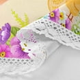 thumbnail image 4 of SKYSONIC Paschal Egg Floral Round Tablecloth 60inch Indoor Wrinkle Free, Easter Chicken Chicks Circular Lace Table Cover Washable for Kitchen Party BBQ Dining Decor, 4 of 7