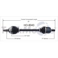 thumbnail image 4 of TrakMotive CV Axle Shaft HO-8043 Premium; OEM Replacement, 4 of 5