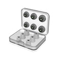thumbnail image 3 of Seitruly 6 pares de puntas de silicona para auriculares, componentes simples de repuesto para auriculares, accesorios para auriculares internos, tapones Cables de audio/vídeo gris, 3 of 6