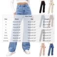 thumbnail image 4 of VALSEEL Womens Jeans High Waist Wide Leg Jeans with Pockets Straight Stretch Zip‑Fly Wrinkle Resistant For Daily Casual Wear Brown, 4 of 6