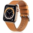 thumbnail image 1 of Fintie Bands Compatible with Apple Watch 41mm 40mm 38mm Series 7 6 5 4 3 2 1 and iWatch SE, Genuine Leather Band Replacement Accessories Strap Wristband, Brown, 1 of 7