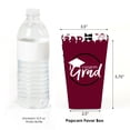 thumbnail image 2 of Big Dot of Happiness Maroon Graduation Party Favor Popcorn Treat Boxes - Set of 12, 2 of 6