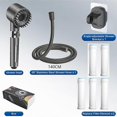 thumbnail image 2 of Shower Head Set Bathroom Bathroom Powerful Filter Booster Massage Shower Head Set, 2 of 5