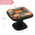 thumbnail image 4 of 4 Pcs Square Cabinet Handle Drawer Pulls Thanksgiving Pumpkin Knobs with Screws Furniture Office Cabinet Knob Decoration, 4 of 7