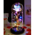 thumbnail image 1 of Regalos de cumpleaños Coloridos Arcoíris Galaxy Crystal Rose en vidrio, 1 of 6