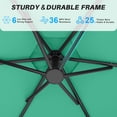 thumbnail image 2 of Easthome 10ft Offset Hanging Market Patio Umbrella for Backyard, Poolside, Lawn and Garden w/Easy Tilt Adjustment, Polyester Shade, 6 Ribs - Tiffany Blue, 2 of 8