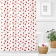 thumbnail image 6 of Decorative Strawberry Print - Easy Care Fabric Shower Curtain with Reinforced Buttonholes, for Bathroom Showers, Stalls and Bathtubs, Machine Washable - 72" x 72" - Red/White, 6 of 6