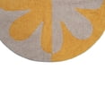 thumbnail image 5 of Creative Co-Op Creative Co-Op Tufted Cotton 2-Tone Rug with Flower, Cream and Yellow, 5 of 6