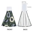 thumbnail image 3 of Yayeee Kitchen Hanging Hand Towels Set of 2 with Loop Bathroom Absorbent Tie Towel, Dark Floral, 3 of 7