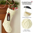 thumbnail image 3 of Ayieyill 6 Pcs Christmas Stockings Personalized, 18 inches Large Cable Knitted Christmas Stockings with Names Tags, Christmas Decoration, 3 of 7