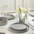 thumbnail image 3 of Stone Lain Haven 16-Piece Dinnerware Set Stoneware, Borosilicate Glass, Service for 4, Grey, 3 of 6