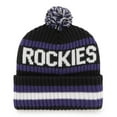 thumbnail image 2 of Men's '47  Black Colorado Rockies Bering Cuffed Knit Hat with Pom, 2 of 2