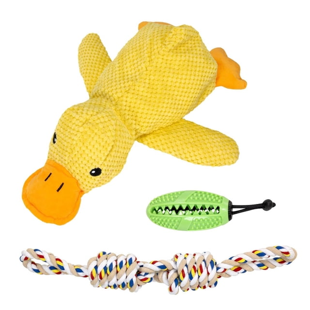 Juguete Peluche wishkit Gris con Cuerda para Limpieza Dental para Perro