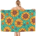 thumbnail image 2 of Yibo Beach Towel Sunflower on Yellow Background Quick Dry Pool Towel Ultra Absorbent Towel Lightweight Shower Towel, 2 of 9